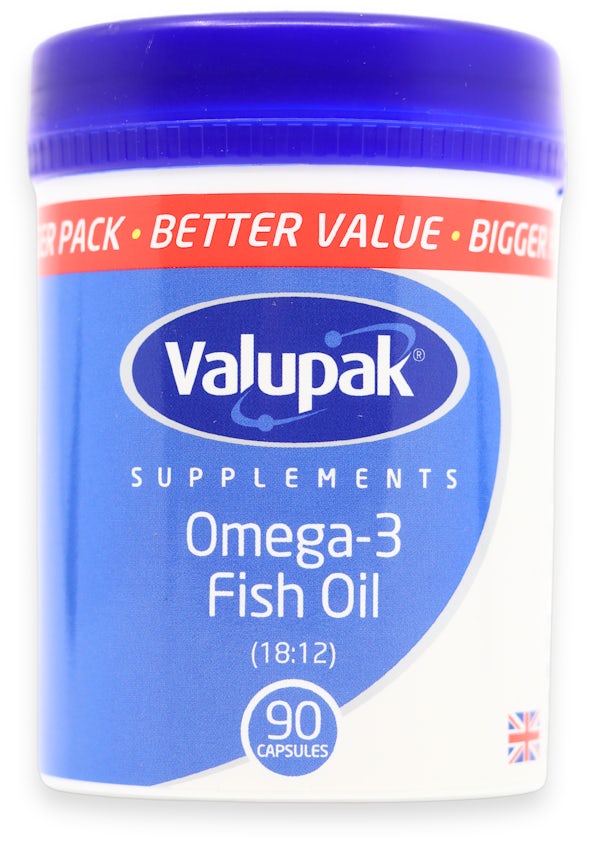 VALUPAK OMEGA 3 FISH OIL 1000MG CAPSULES (90 CAPSULES)