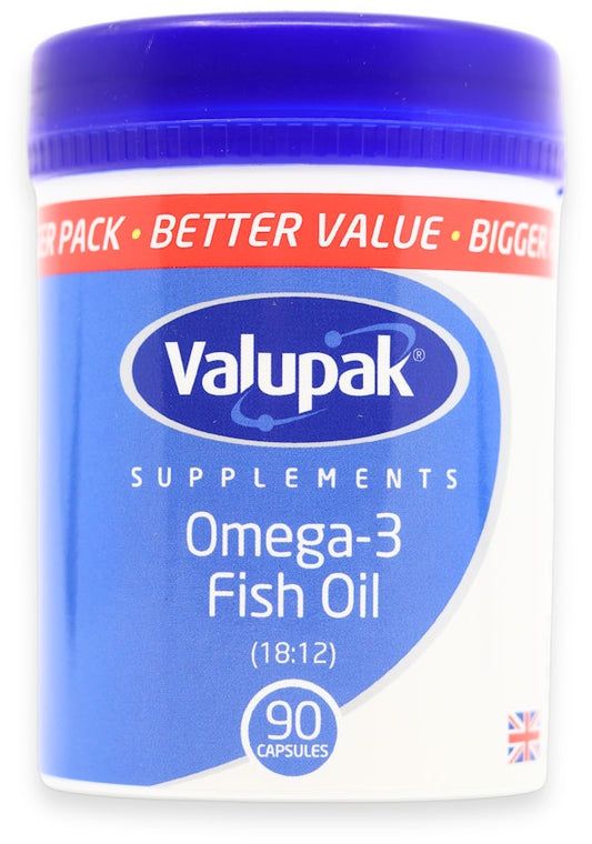 VALUPAK OMEGA 3 FISH OIL 1000MG CAPSULES (90 CAPSULES)